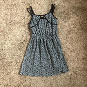 Open back black & white dress